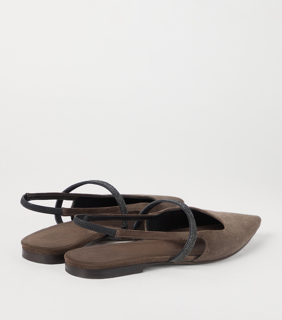 Suede Slingback Flats C8769 Image 4