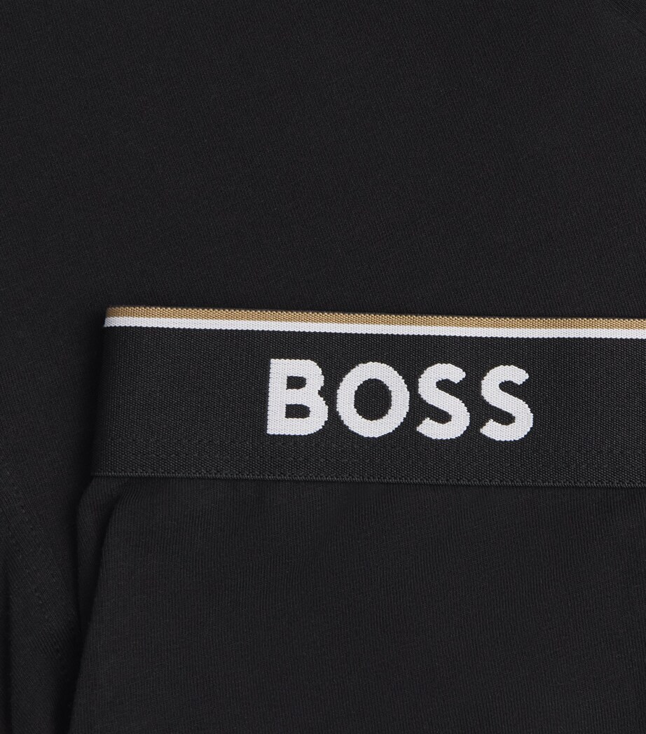 BOSS Mens Stretch-Cotton Logo Trunks (Pack of 3) Black Image 5