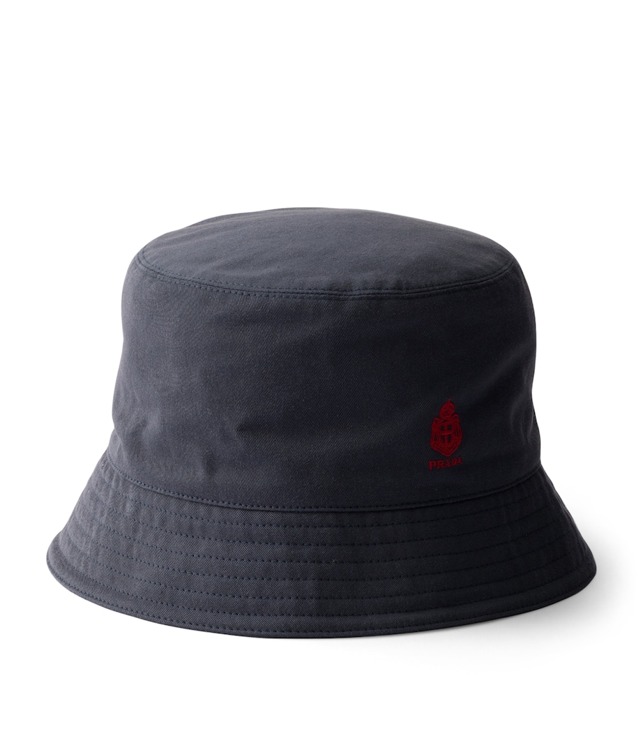 Prada Cotton Old Gabardine Bucket Hat Blue Image 1