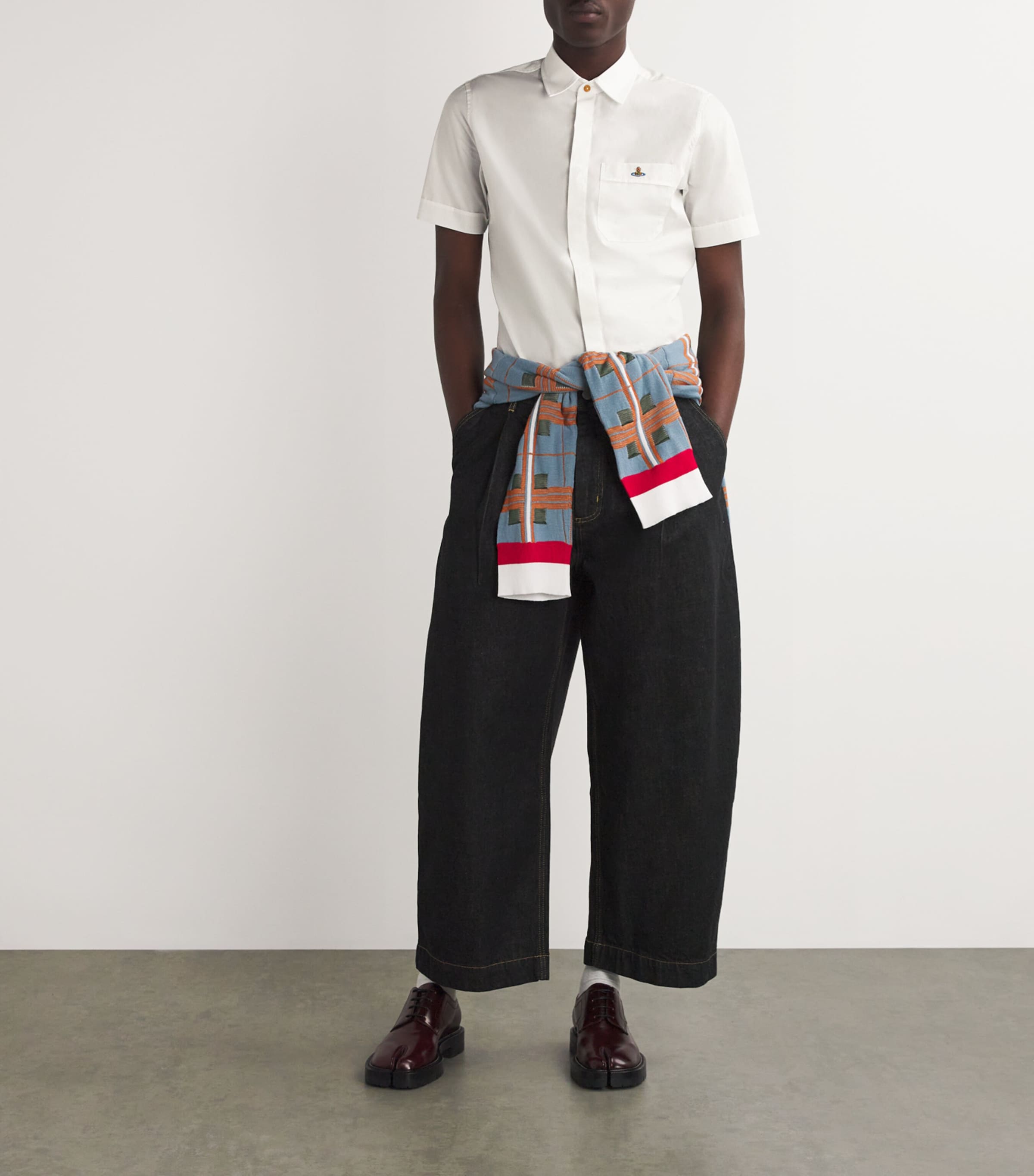 Vivienne Westwood White Cotton Short-Sleeve Orb Shirt | Harrods UK