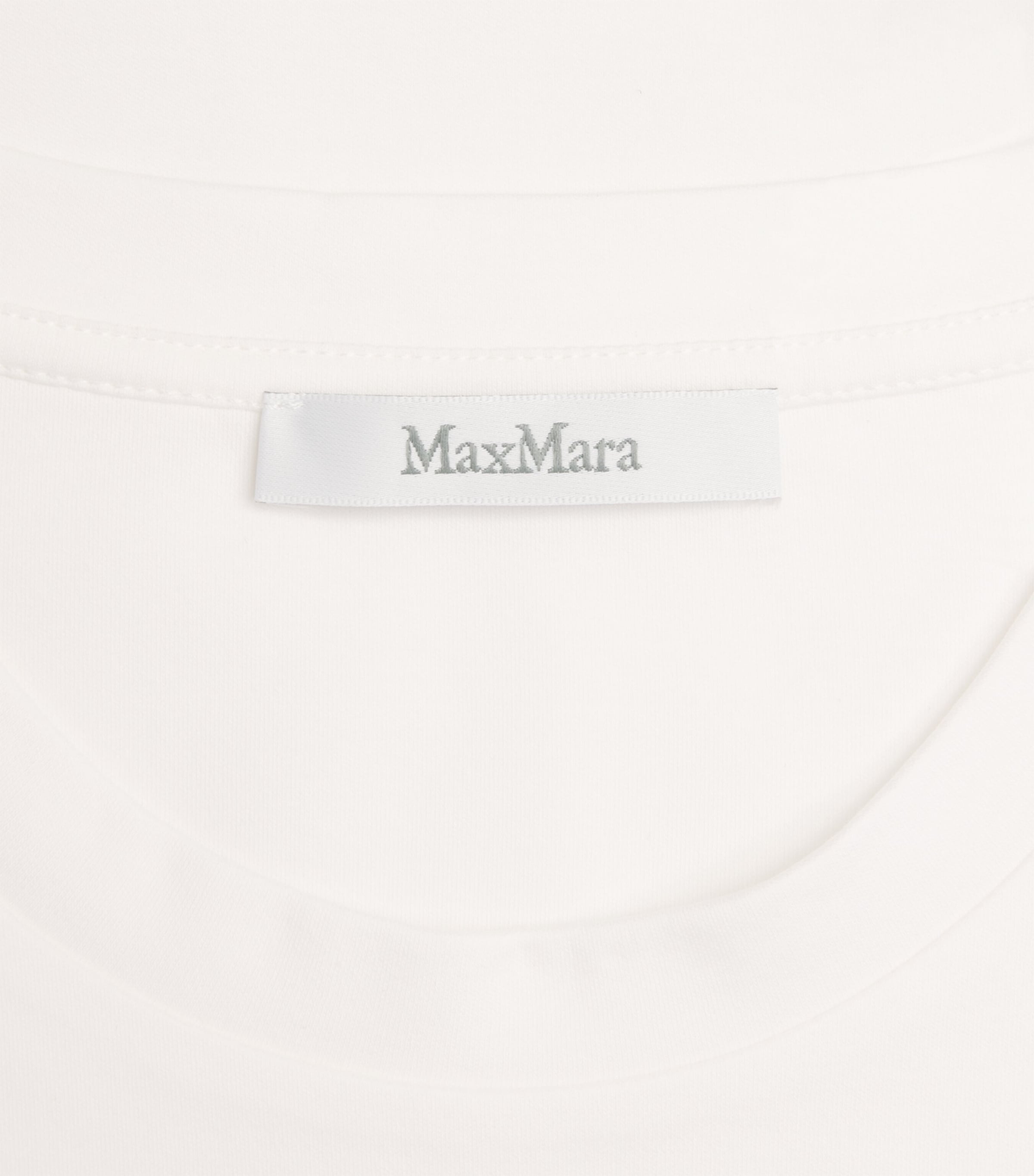 Stretch-Cotton Embroidered T-Shirt WHITE Image 5