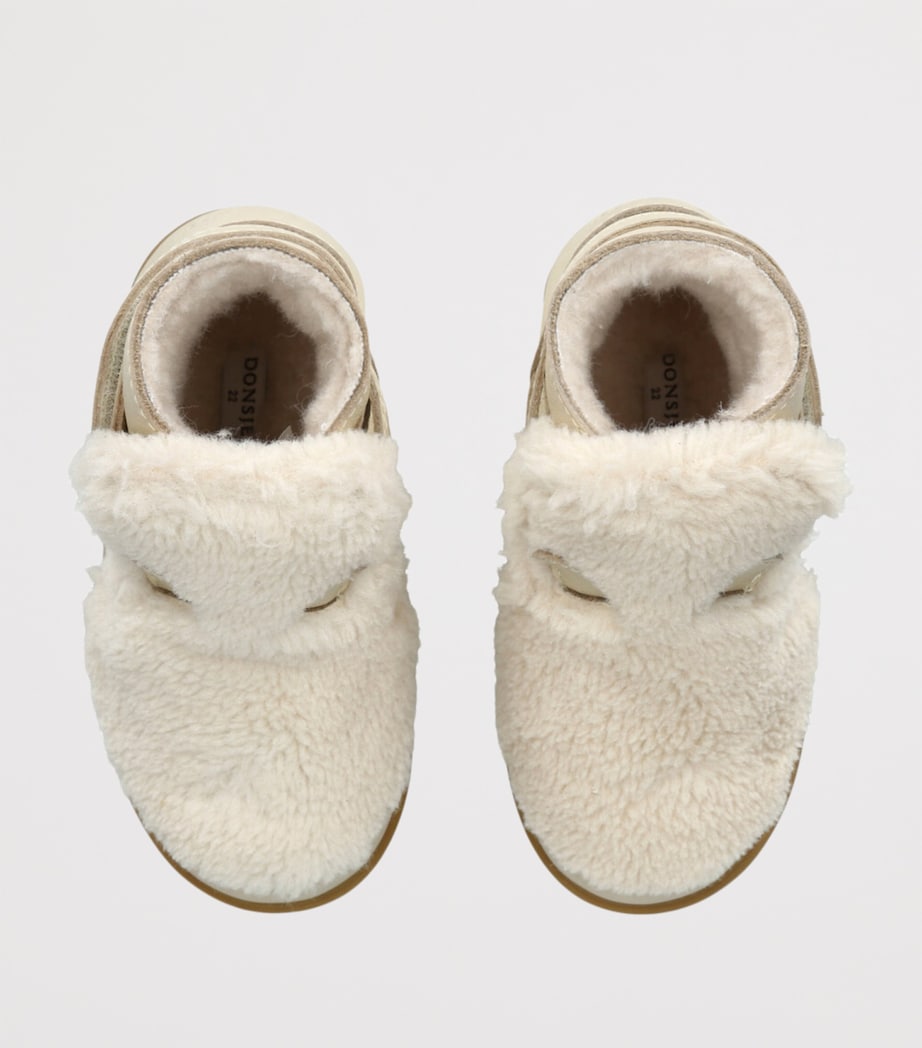 Leather-Shearling Polar Bear Roumi Boots CREAM Image 4