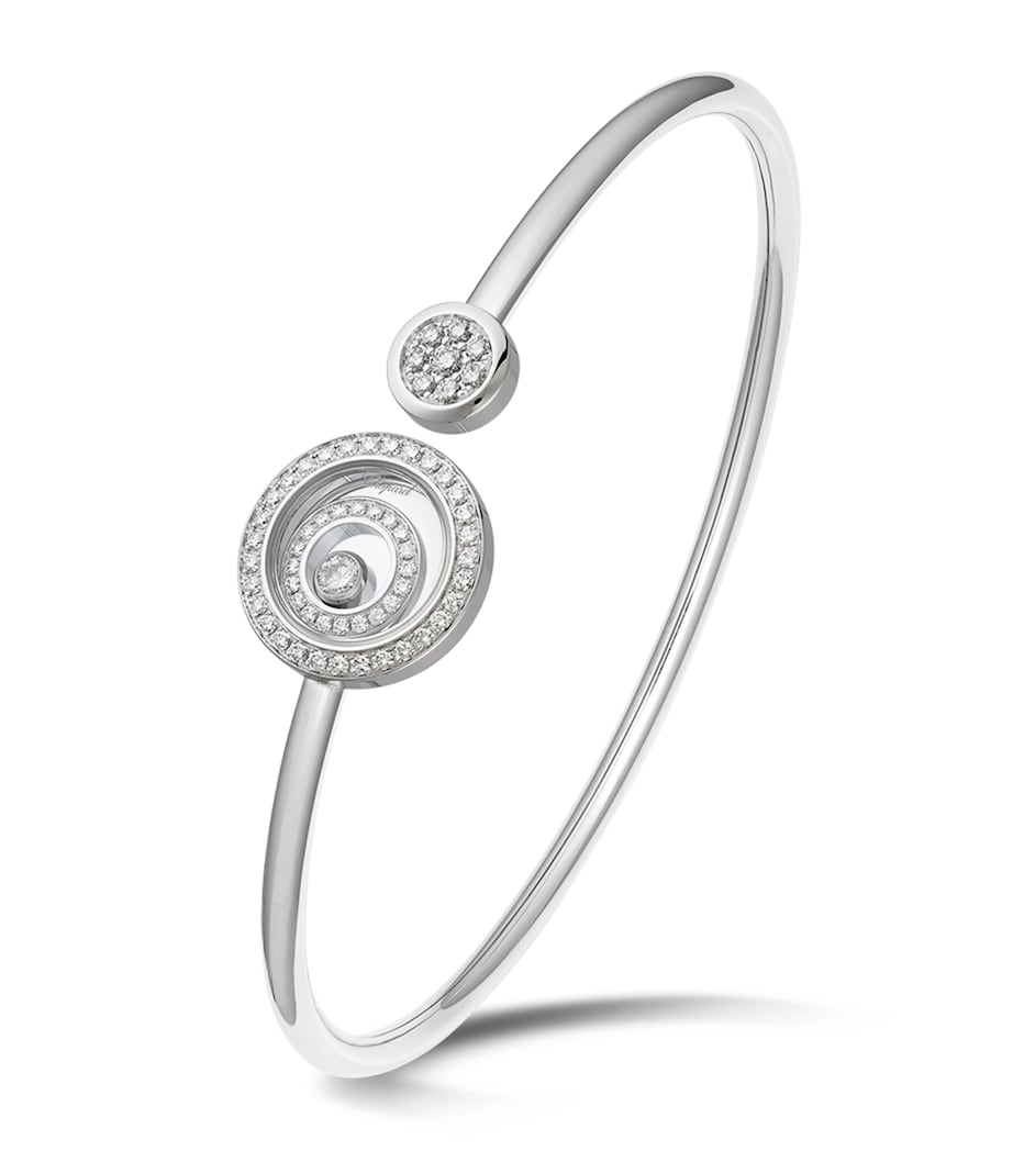 Small White Gold and Diamond Happy Spirit Bangle 18K WHITE GOLD Image 3