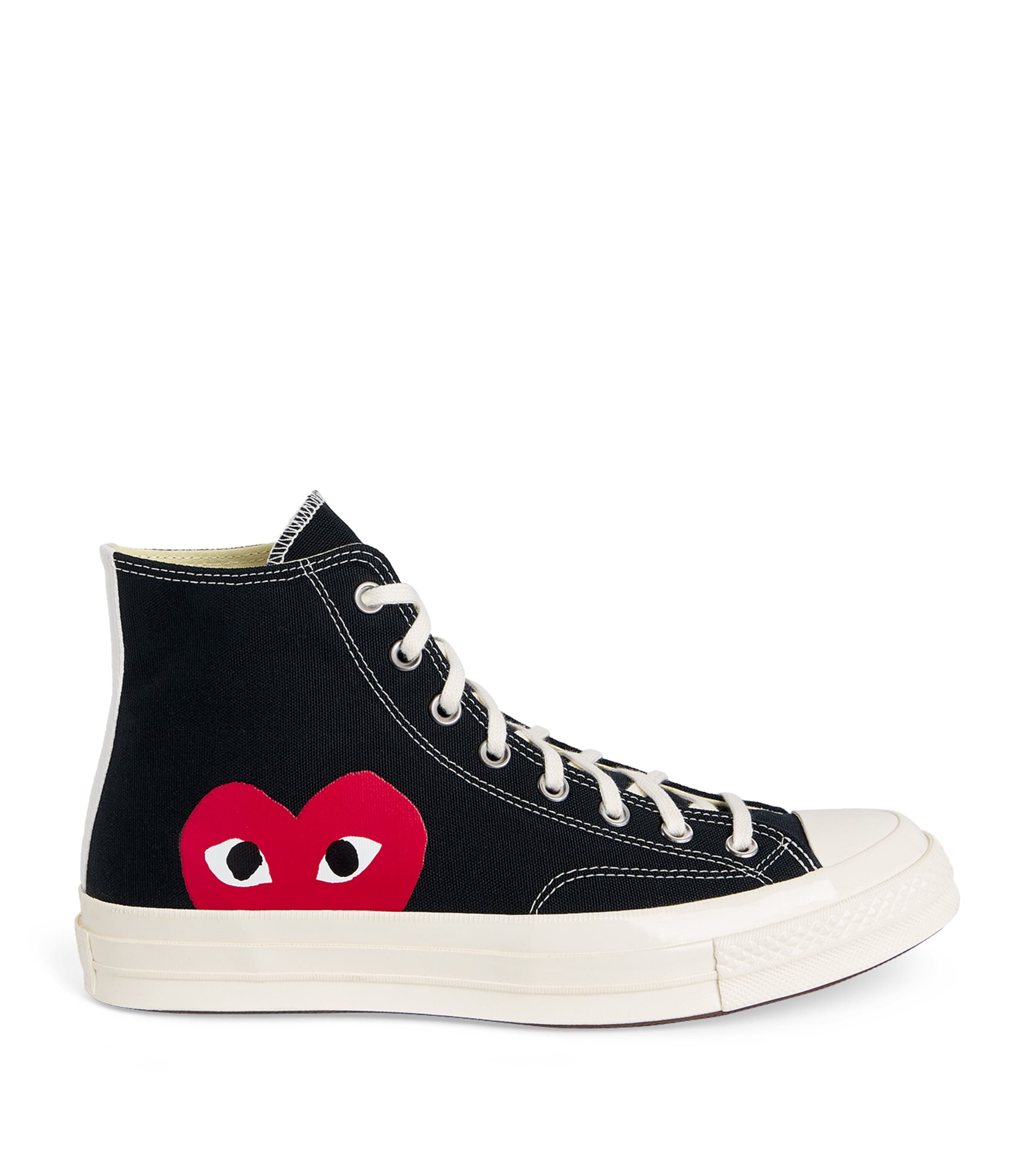 Comme Des Garçons Play Play Converse High Sneakers In Black