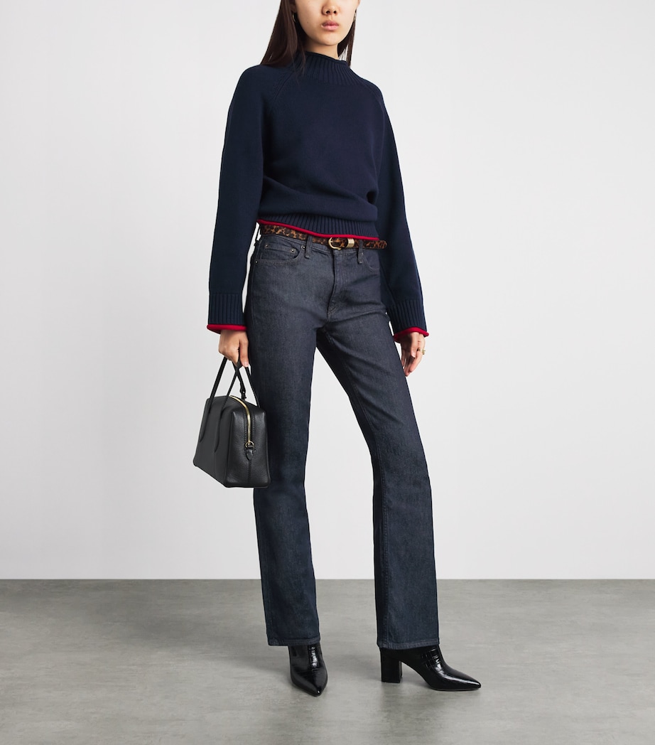 Rag & Bone Womens Peyton Mid-Rise Bootcut Jeans Darkrinse Image 2