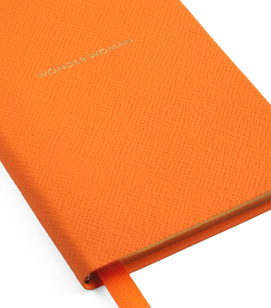 Leather Wonder Woman Chelsea Notebook BRIGHT TANGERINE Image 2