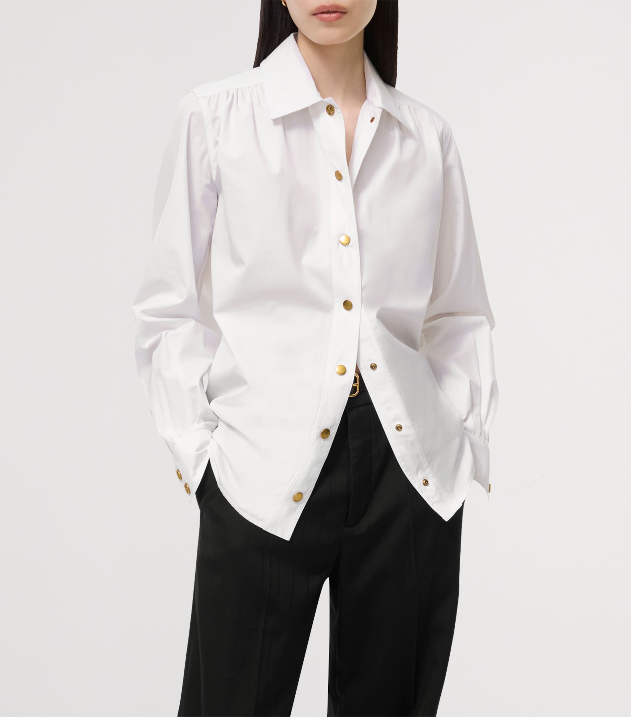 Burberry Womens Cotton Poplin Shirt White Image 2