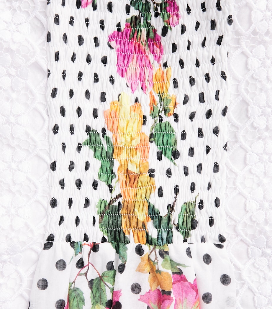 Charo Ruiz Ibiza Womens Floral Rosario Midi Dress White Dots Image 6