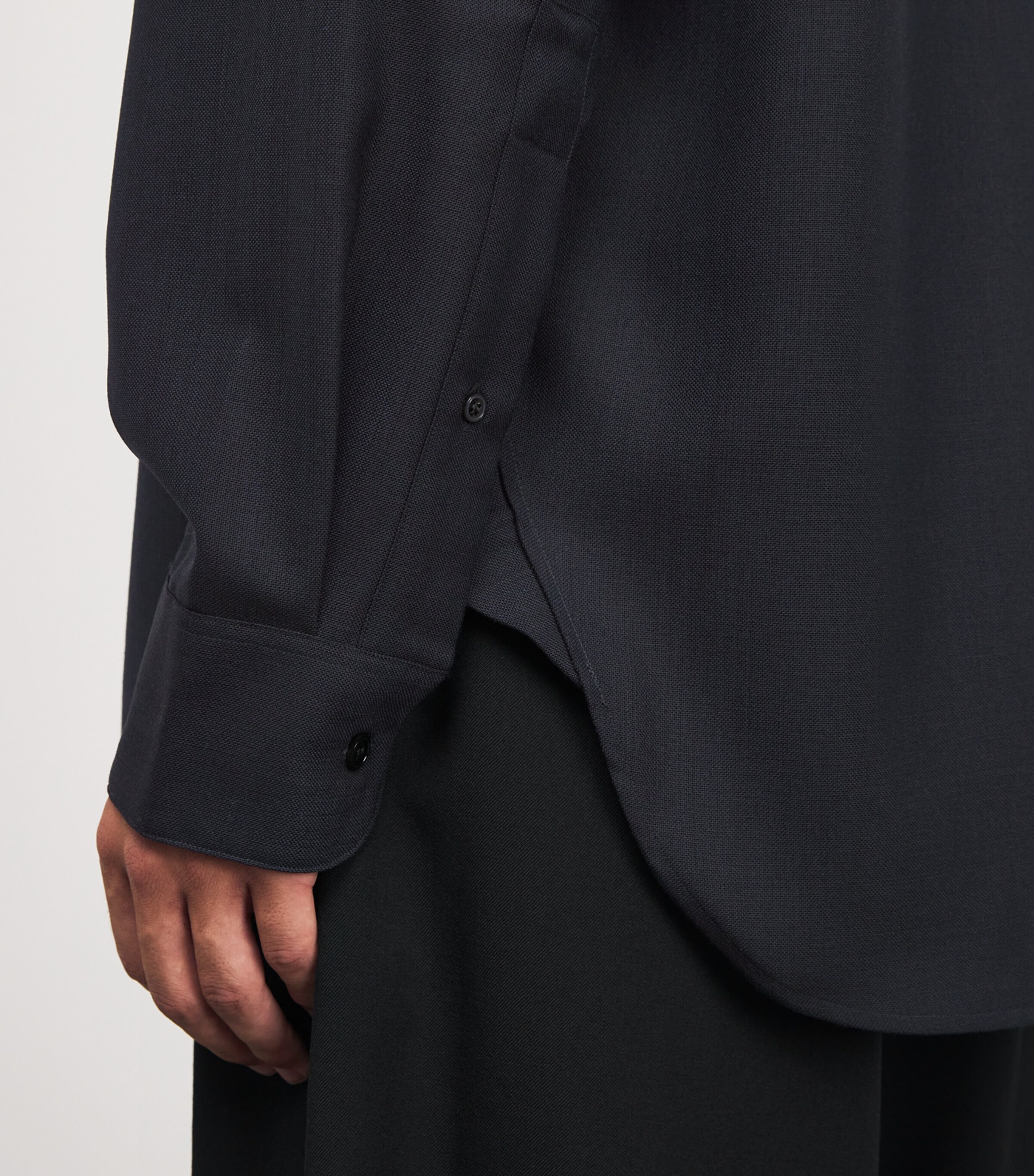 Heritage Wool Oversized Jude Shirt DARKEST NAVY Image 6