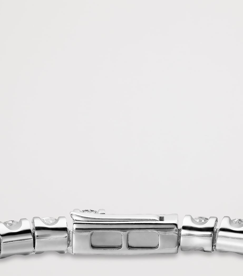 White Gold and Diamond Essentials Lines Bracelet WHITE GOLD Image 5