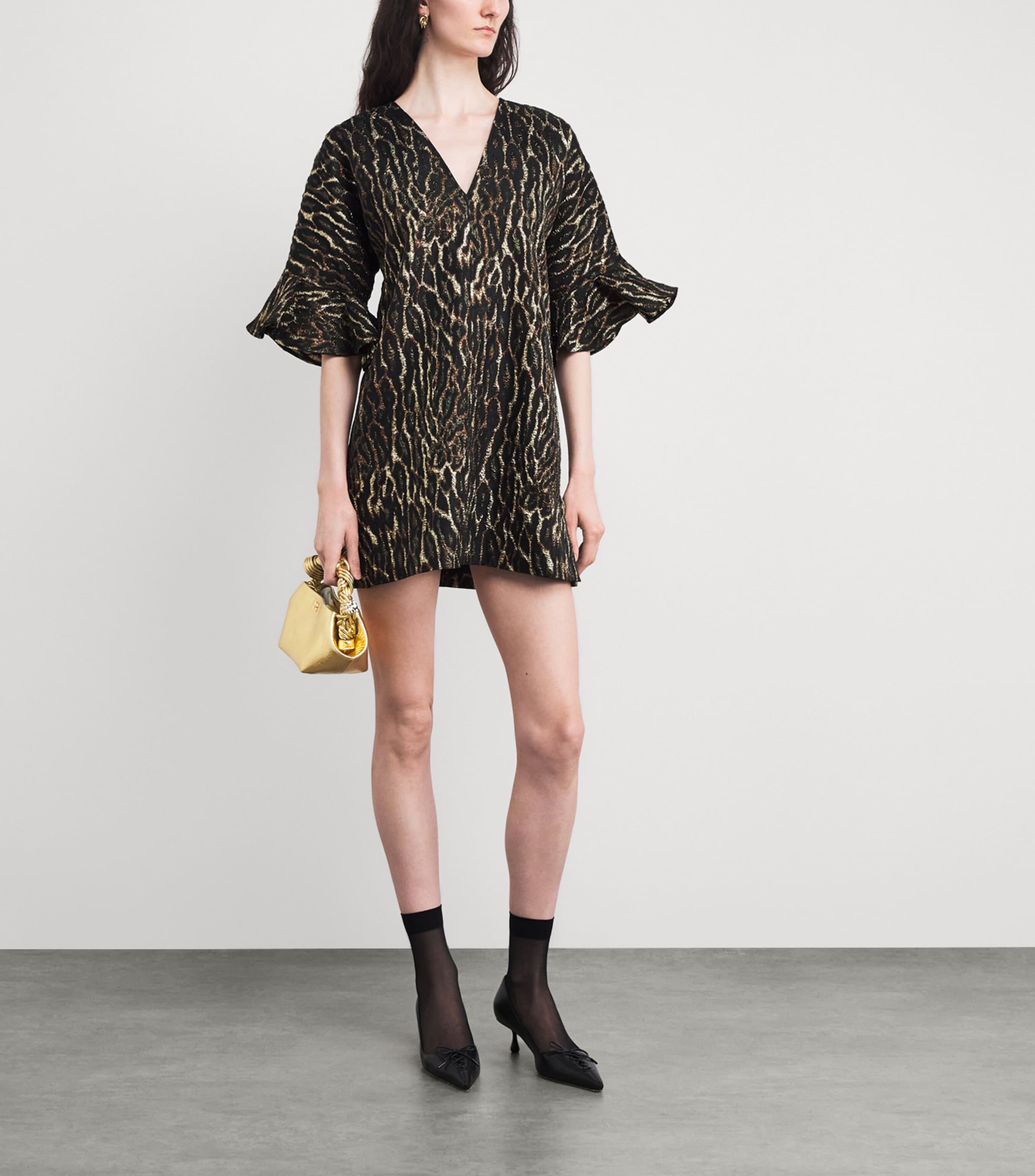 Mini Metallic Bou Top-Handle Bag 339 GOLD Image 5