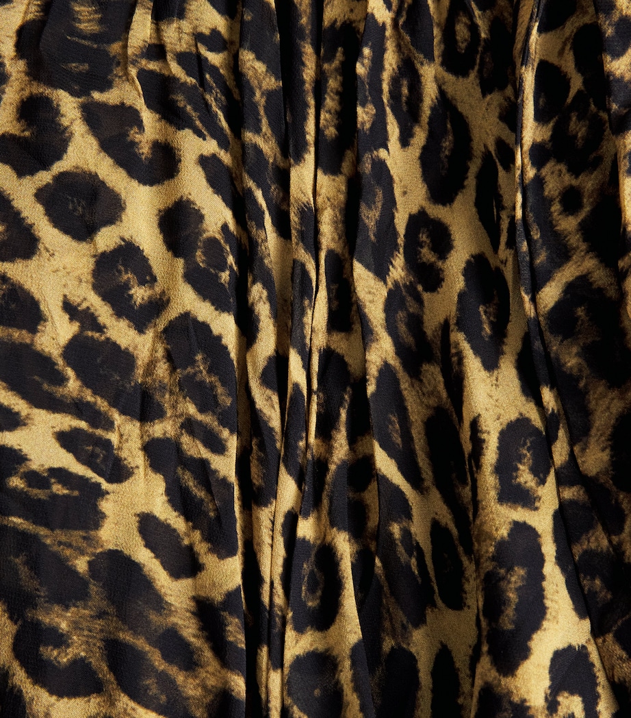 Toccin Womens Chiffon Leopard Jane Midi Dress Leopard Image 6