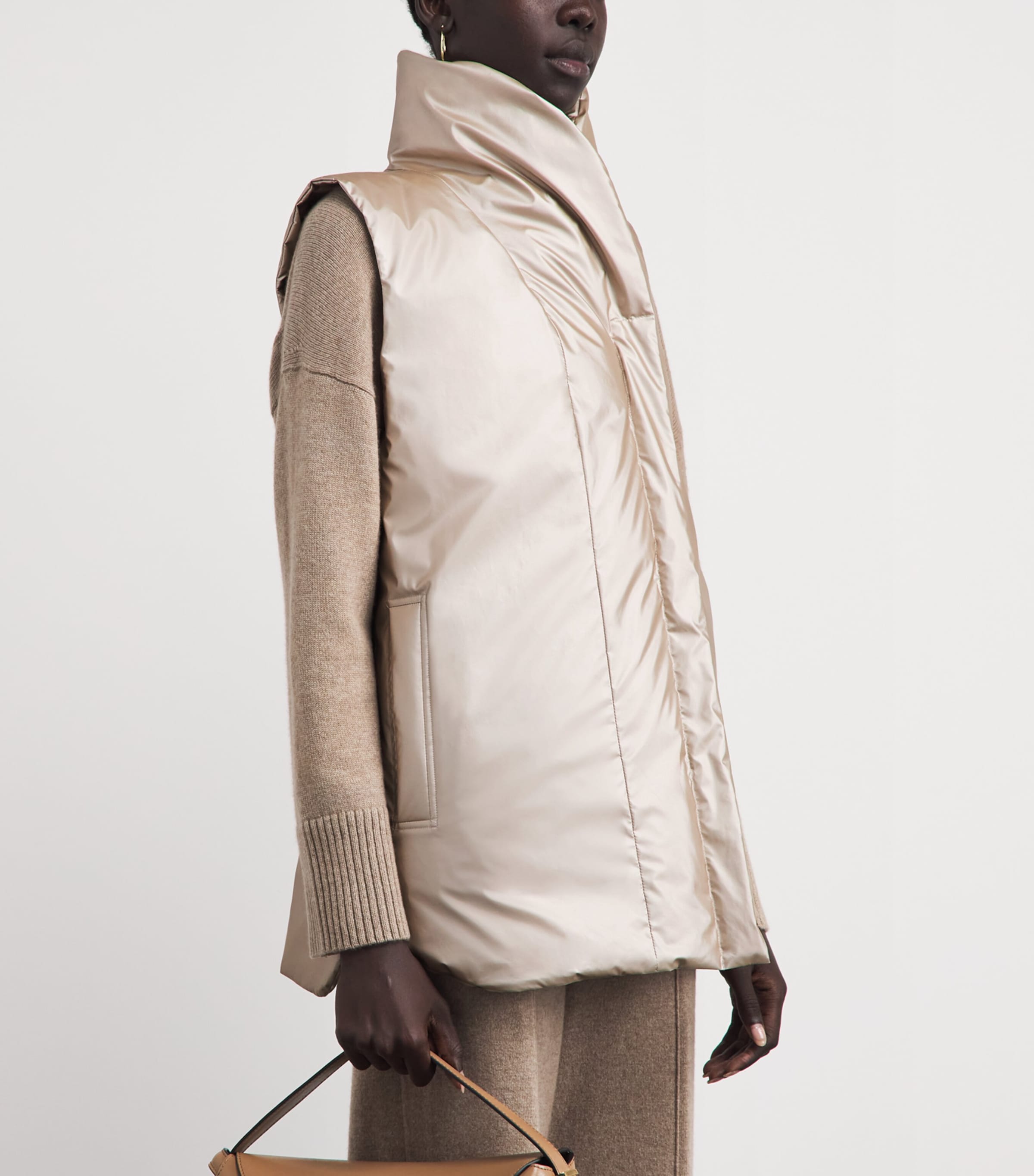 Down Reversible Gilet OYSTER Image 6