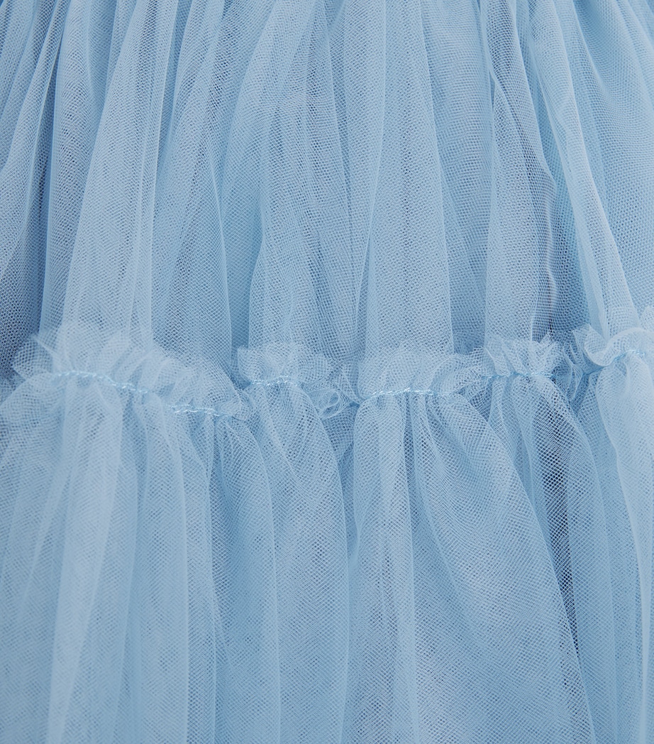 Monnalisa Tulle Logo Skirt (2-10 Years) Fiordaliso Image 3