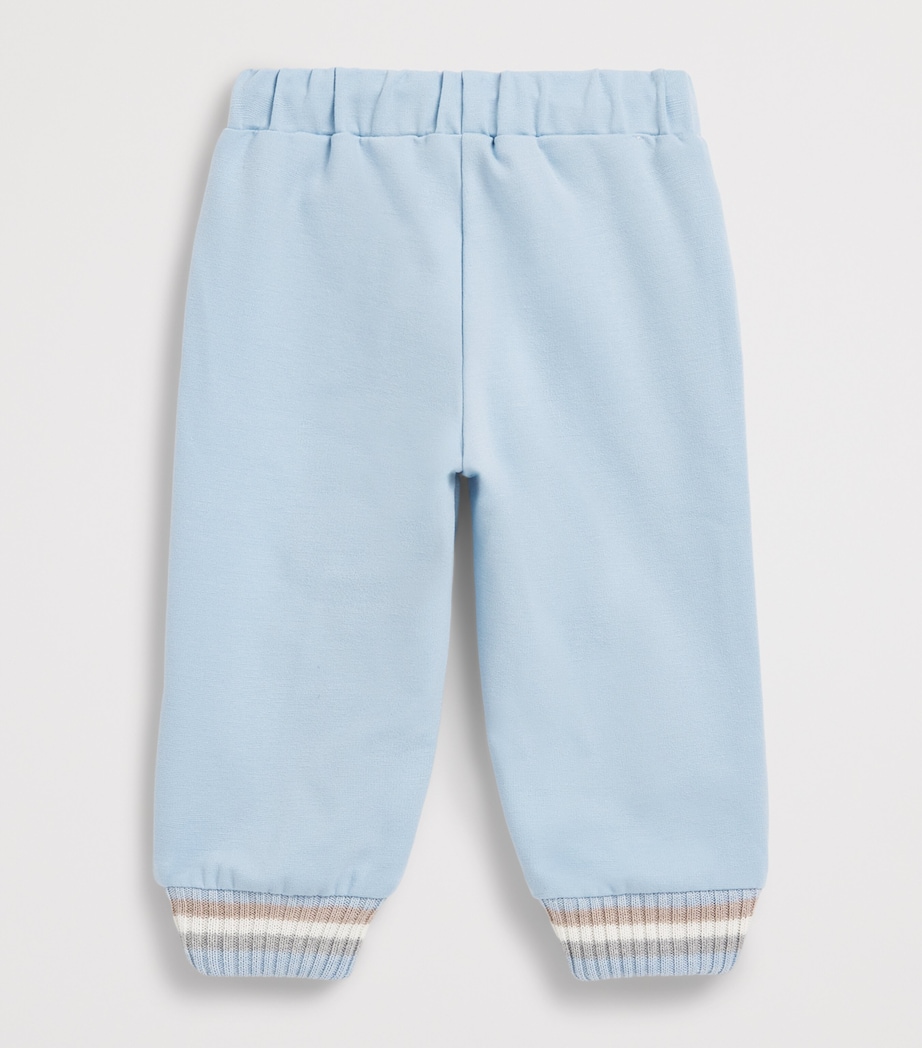 Bimbalo Knitted Drawstring Sweatpants (1 Month-4 Years) Pale Blue Image 2