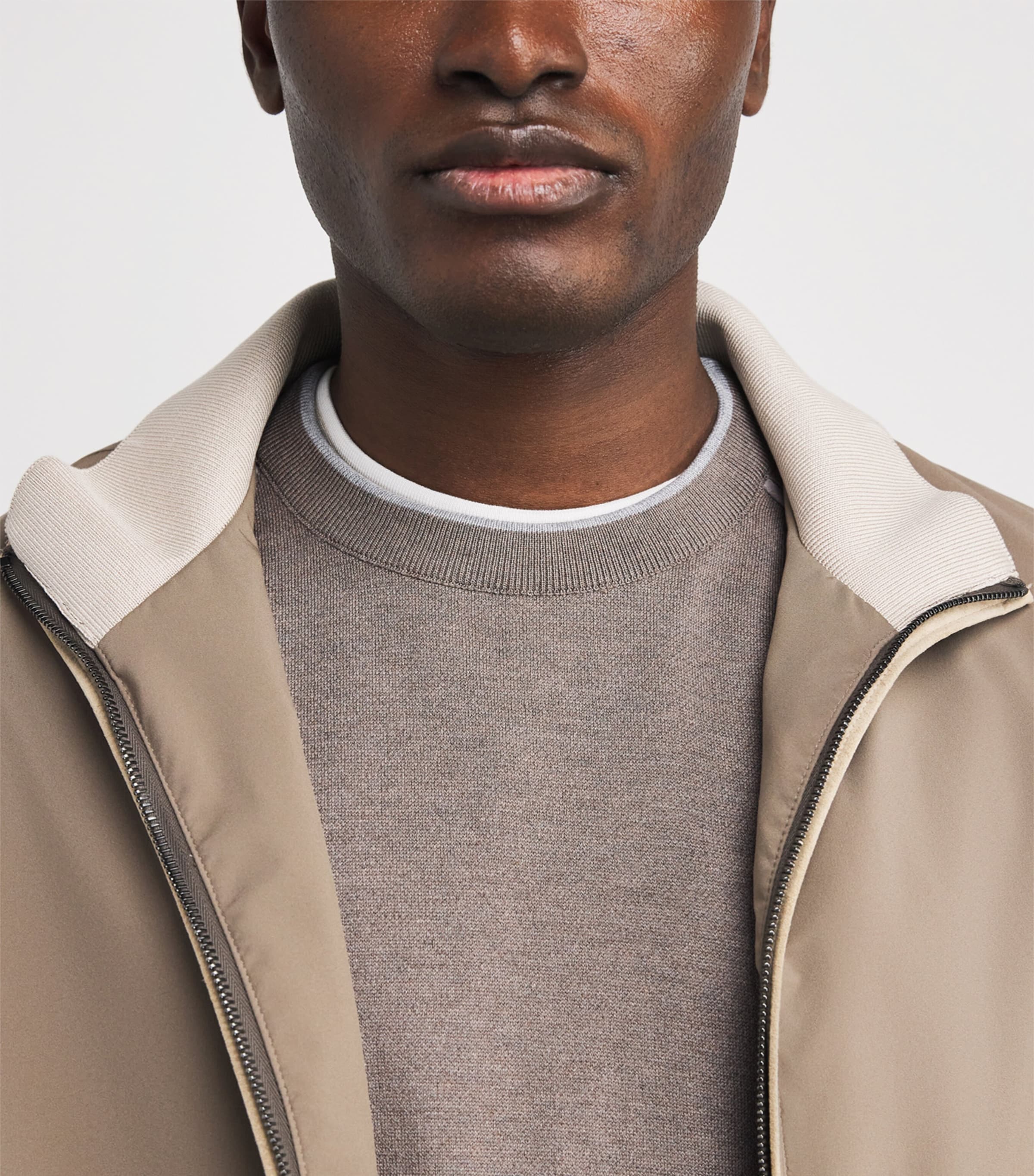 Silk-Cotton Knit Sweater 111 DOVE GREY Image 6