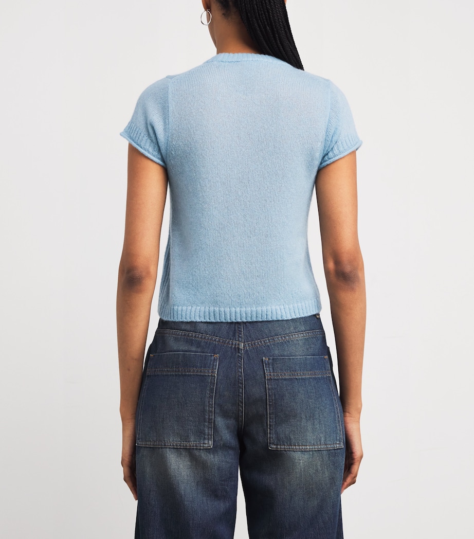 Wool-Cashmere-Silk Sweater Vest CHAMBRAY BLUE Image 4