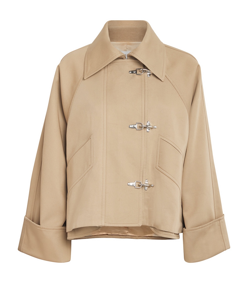 Patou Cotton Twill Cropped Jacket Sand