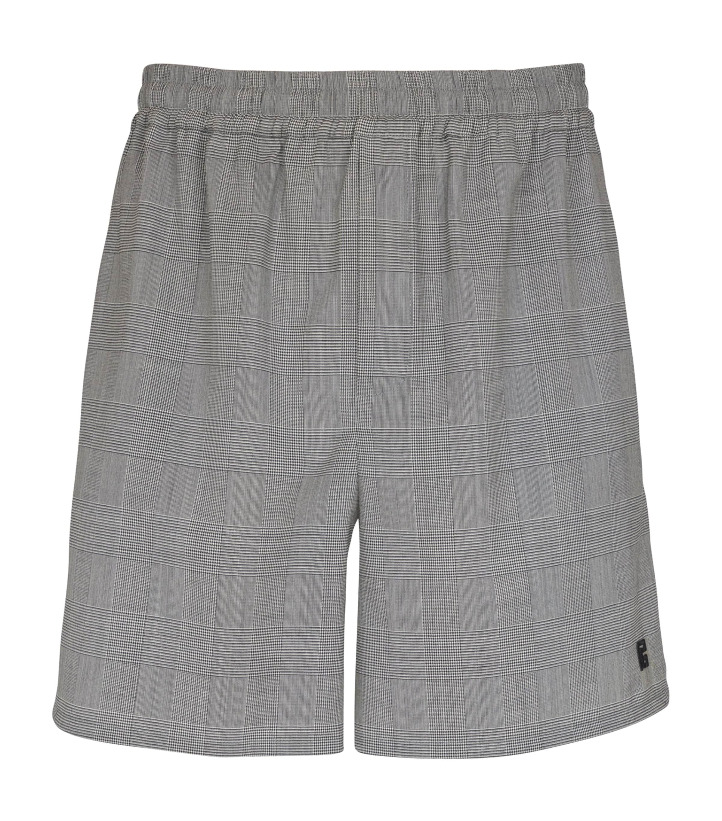 Virgin Wool Check Shorts EAB NOIR/BLANC Image 1