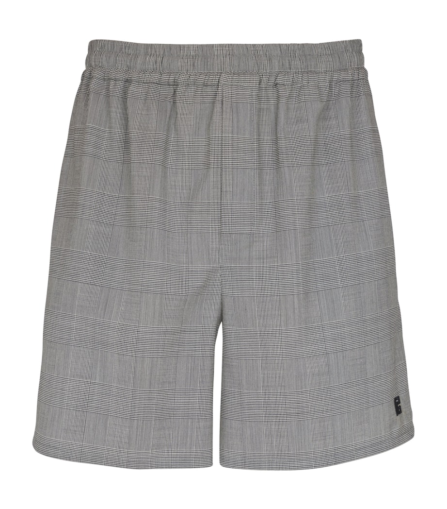 Virgin Wool Check Shorts EAB NOIR/BLANC Image 1