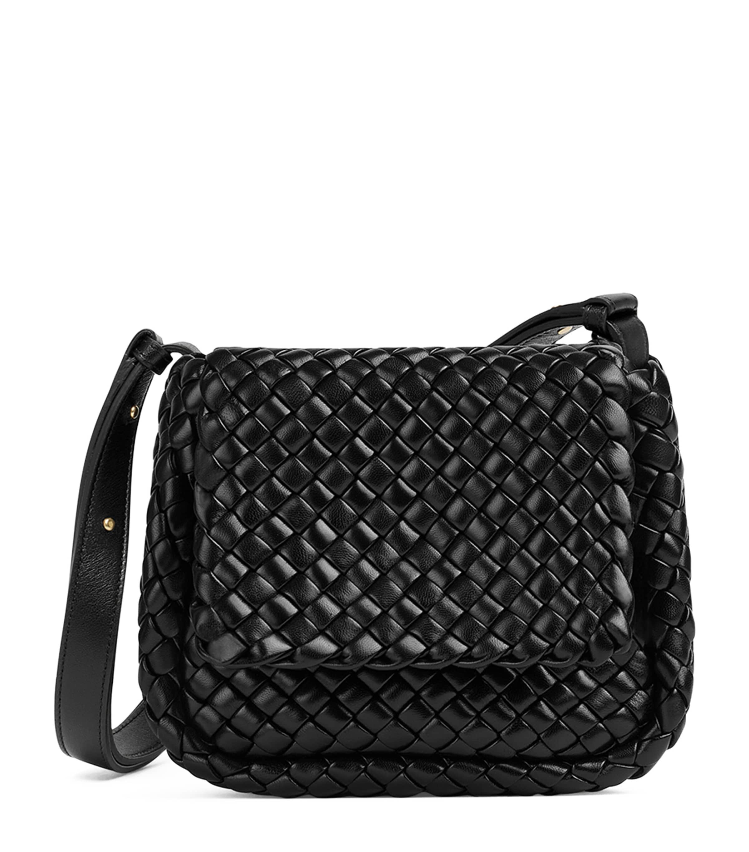 Shop Bottega Veneta Small Leather Cobble Shoulder Bag In Gold