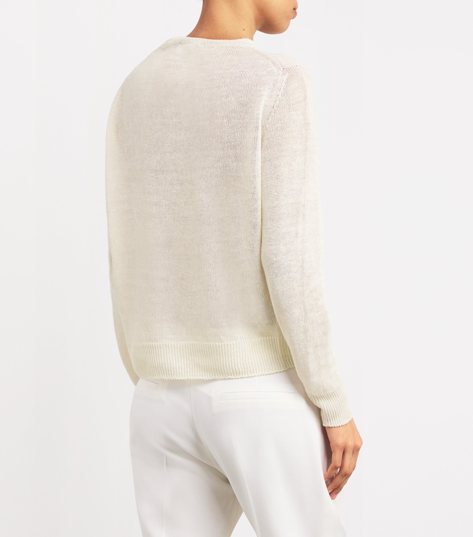 Linen Sweater WHITE Image 4