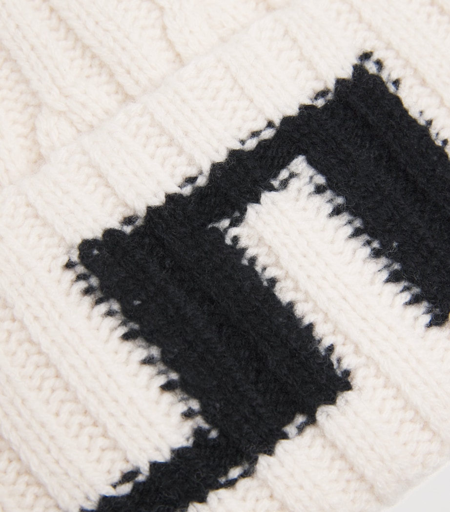 Wool Oversized Enso Beanie MOONBEAMU029 Image 3