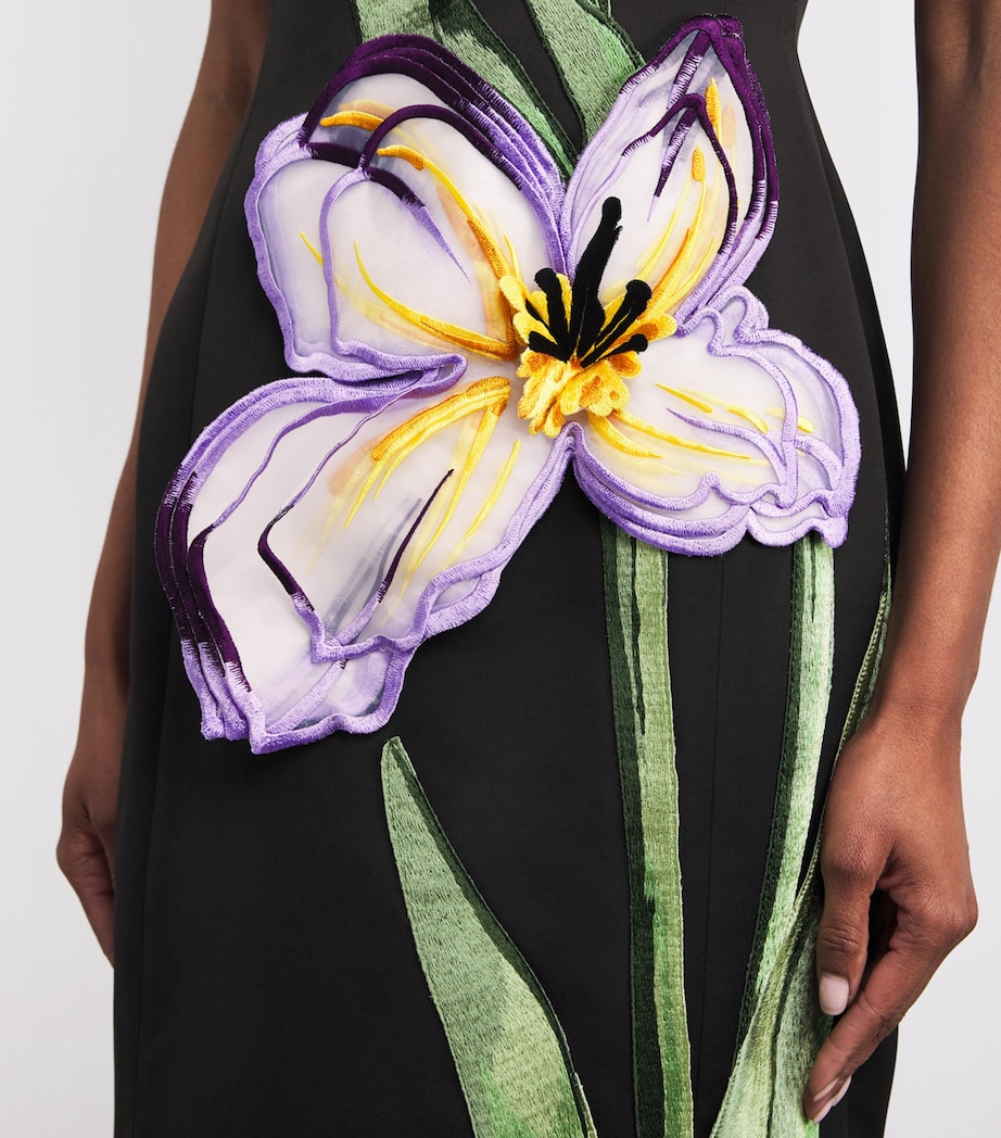 LEO LIN Multi Floral-Appliqu Lucinda Maxi Dress | Harrods UK LEO LIN Multi Floral-Appliqu Lucinda Maxi Dress | Harrods UK