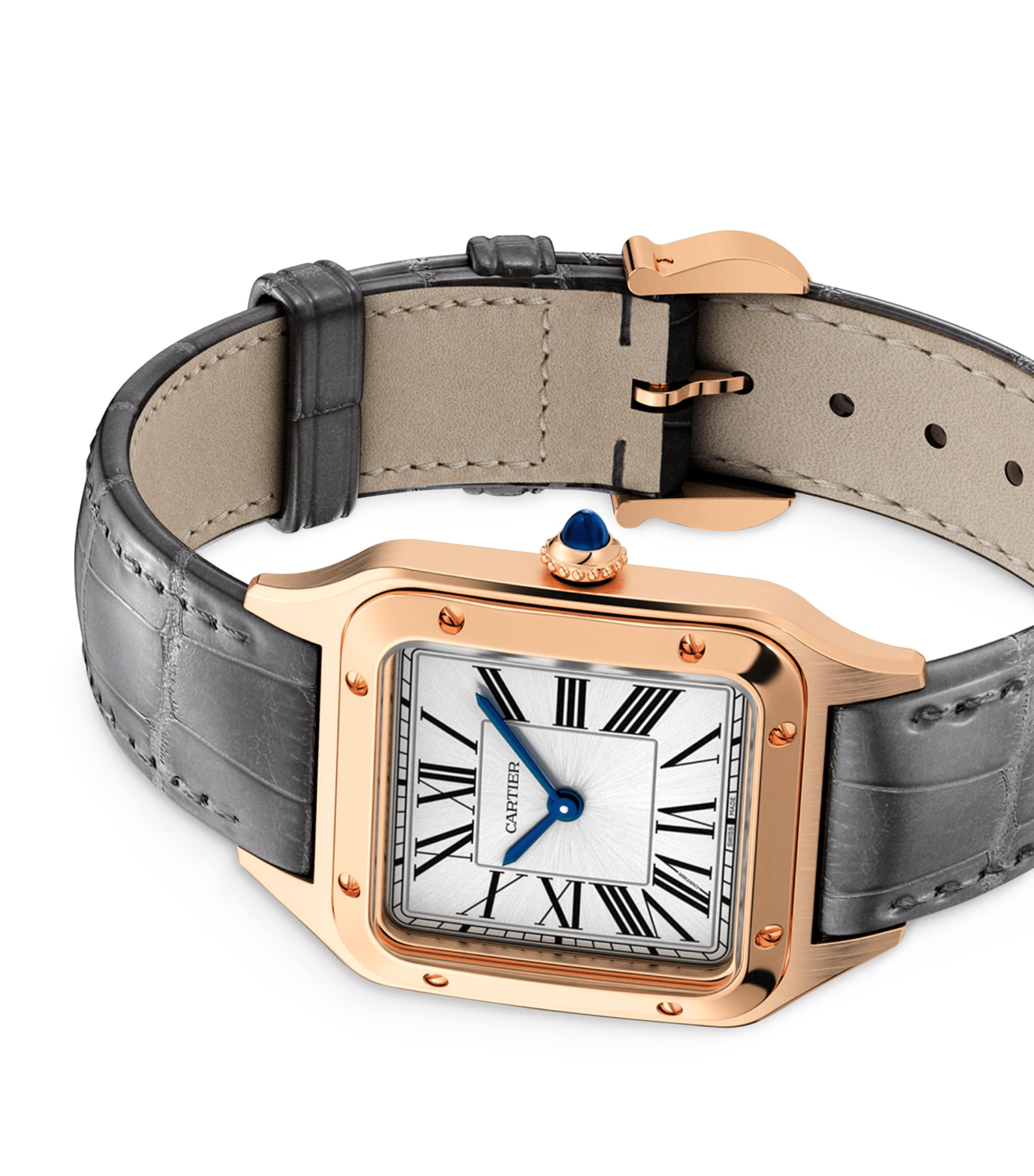 Rose Gold Santos-Dumont Watch 31.4mm GREY Image 3