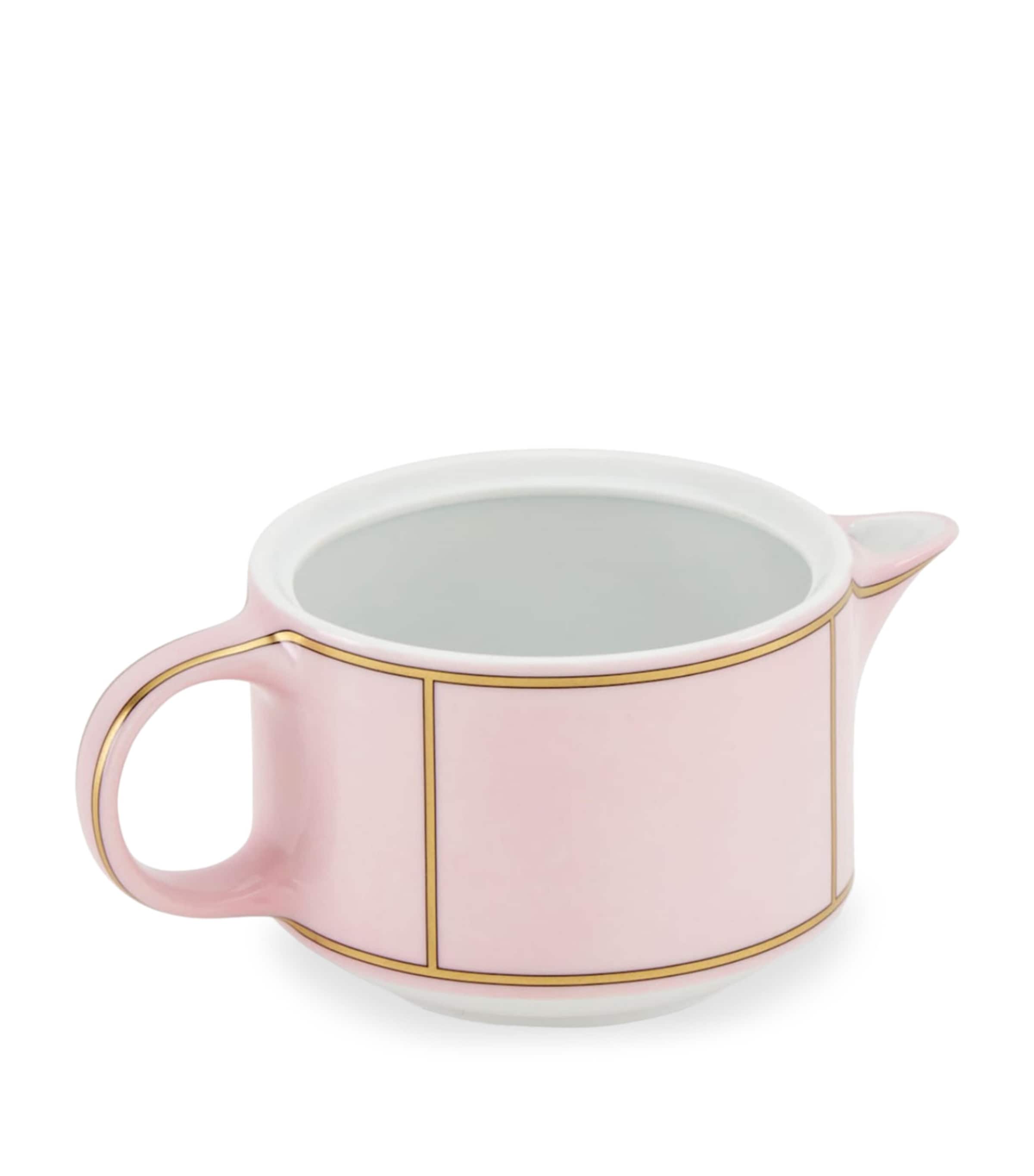 Ginori 1735 Porcelain Colonna Diva Rosa Milk Jug In Rosa