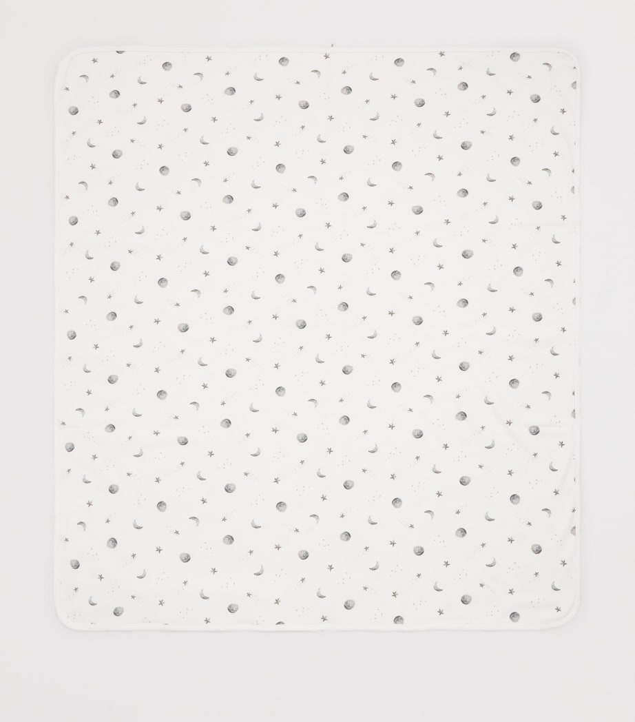 Rosa & Blue Starlit Moon Blanket White Image 2