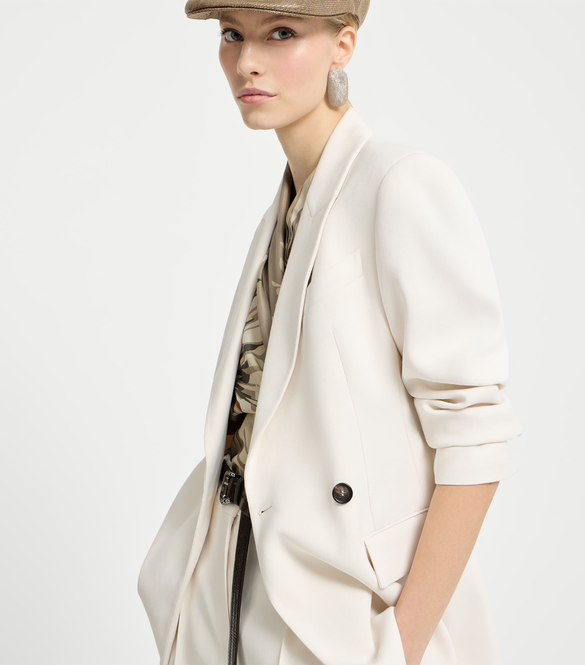 Brunello Cucinelli Womens Comfort Viscose Couture Twill Blazer Image 4
