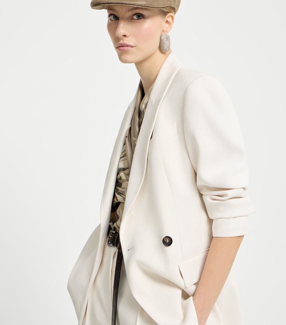 Brunello Cucinelli Womens Comfort Viscose Couture Twill Blazer Image 4