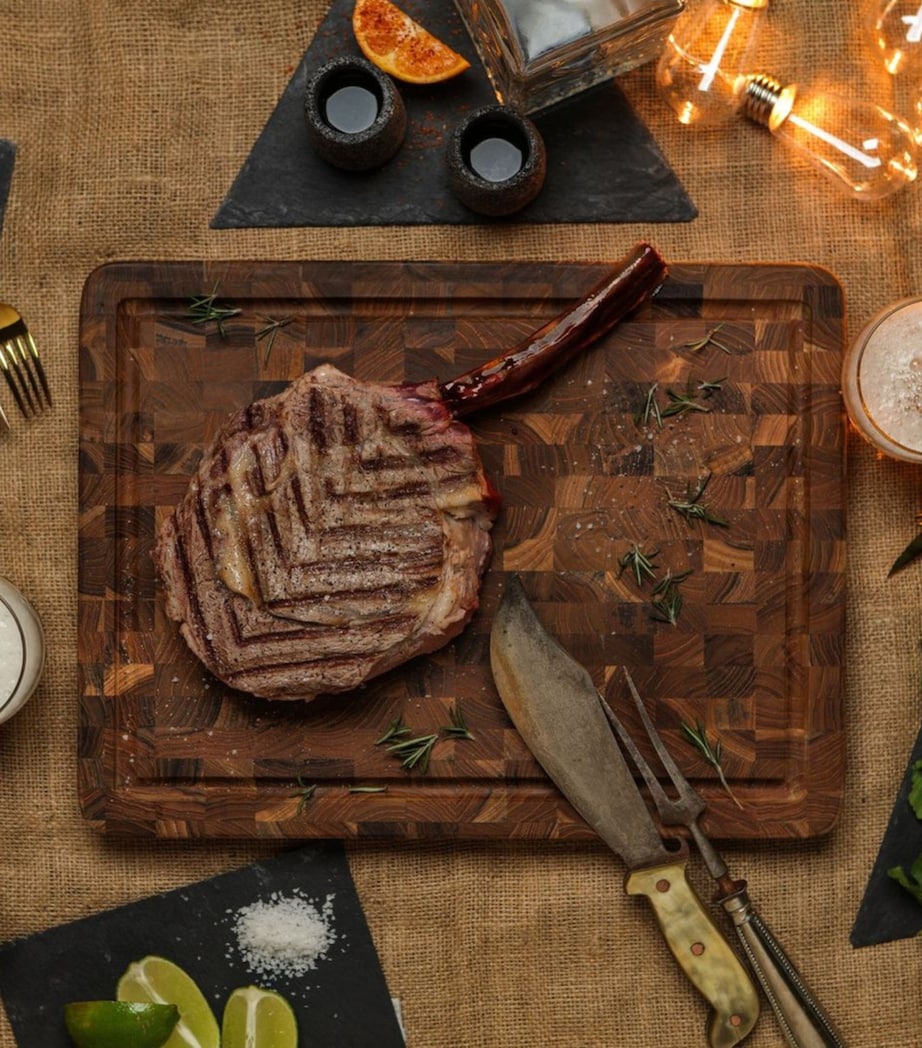 TeakHaus Butcher Block Carving and Cutting Board (42cm x 30.5cm) Wood Image 2