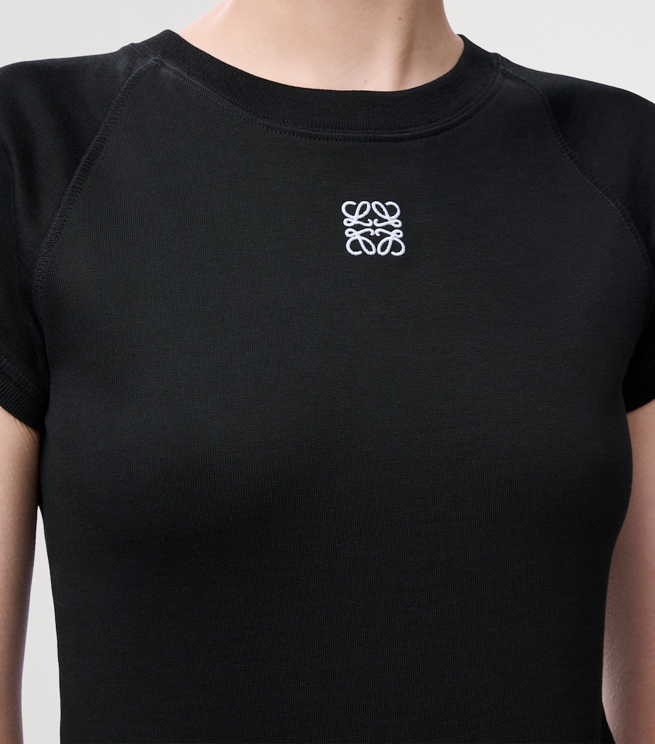 LOEWE Womens Anagram Logo T-Shirt Black Image 5