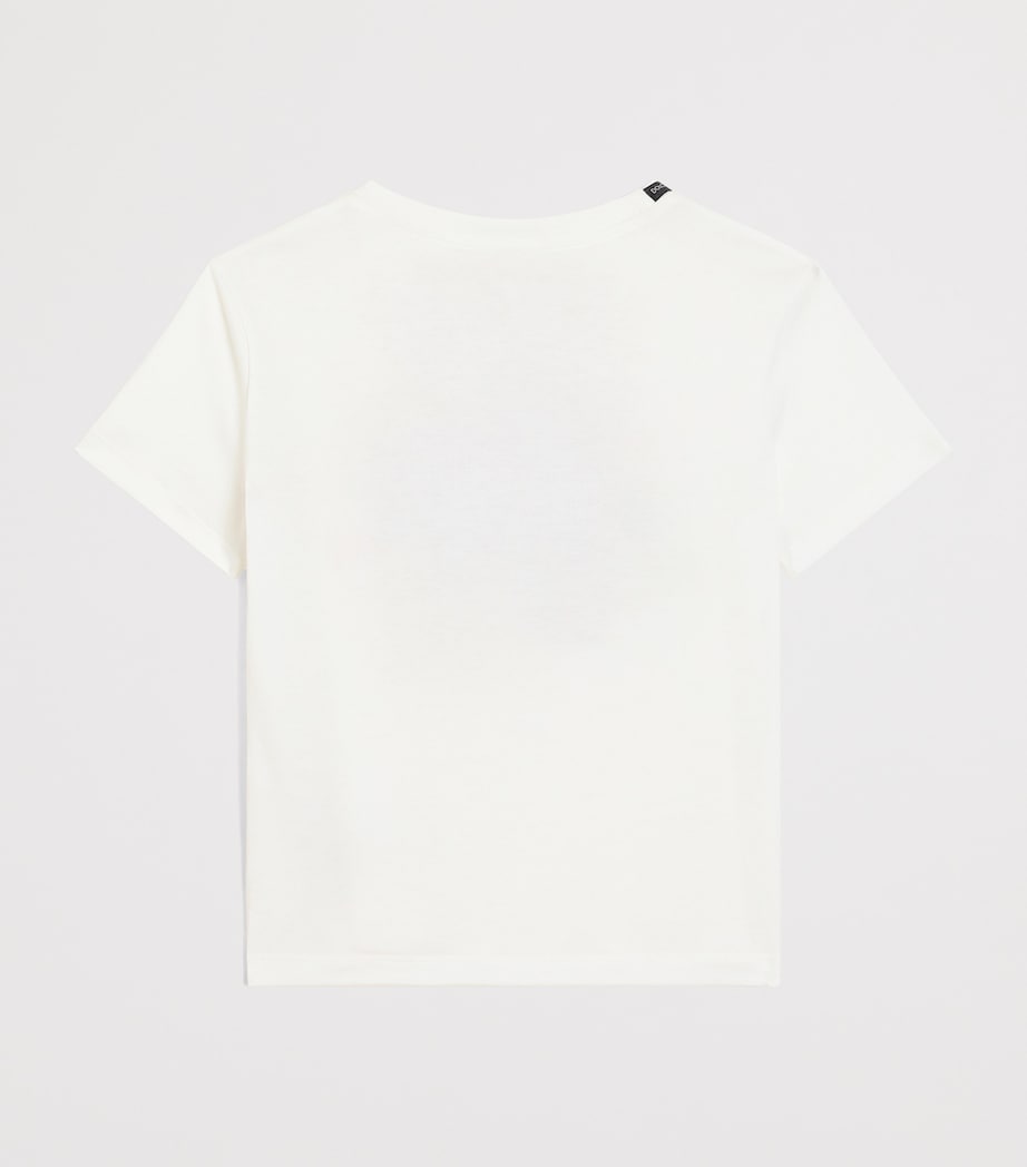Dolce&Gabbana Kids Cotton Floral T-Shirt (8-12+ Years) White Image 2