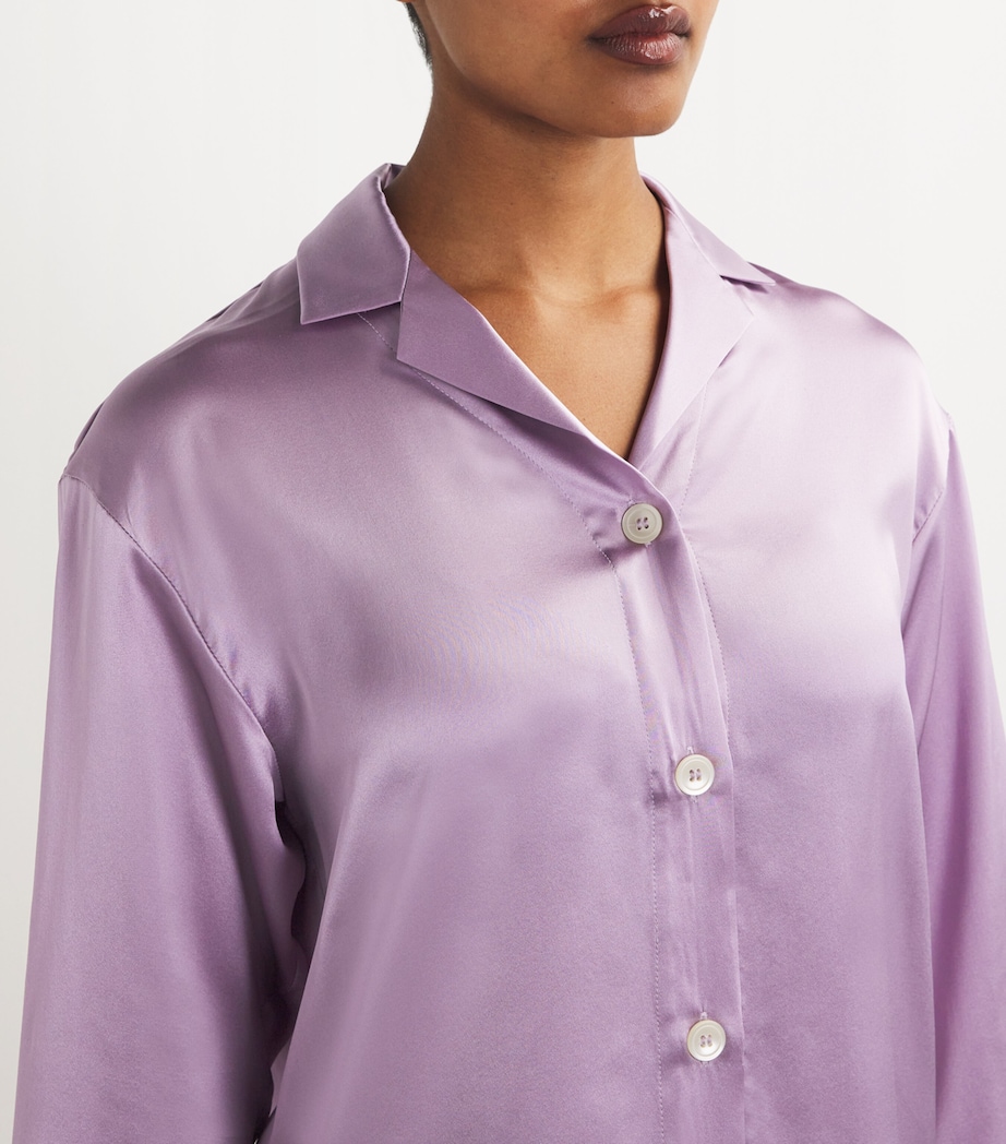 Silk Pyjamas GREY PLUM LILAC Image 4