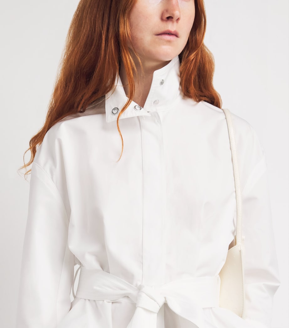 Jacquemus Womens Cotton Cabana Belted Shirt Jacket White Image 3