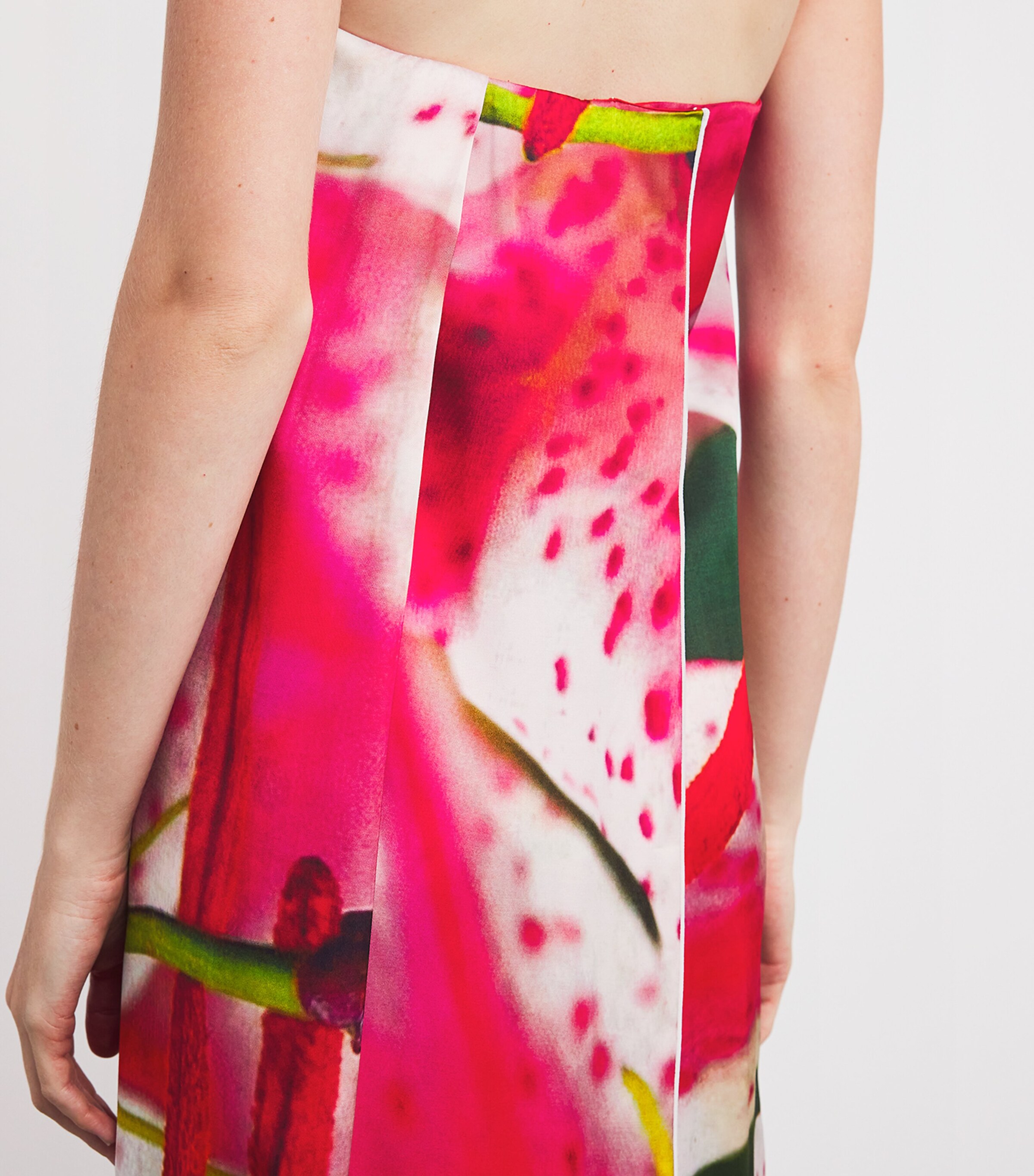 Pink Lily Print Strapless Maxi Dress 651 PINK LILY Image 6