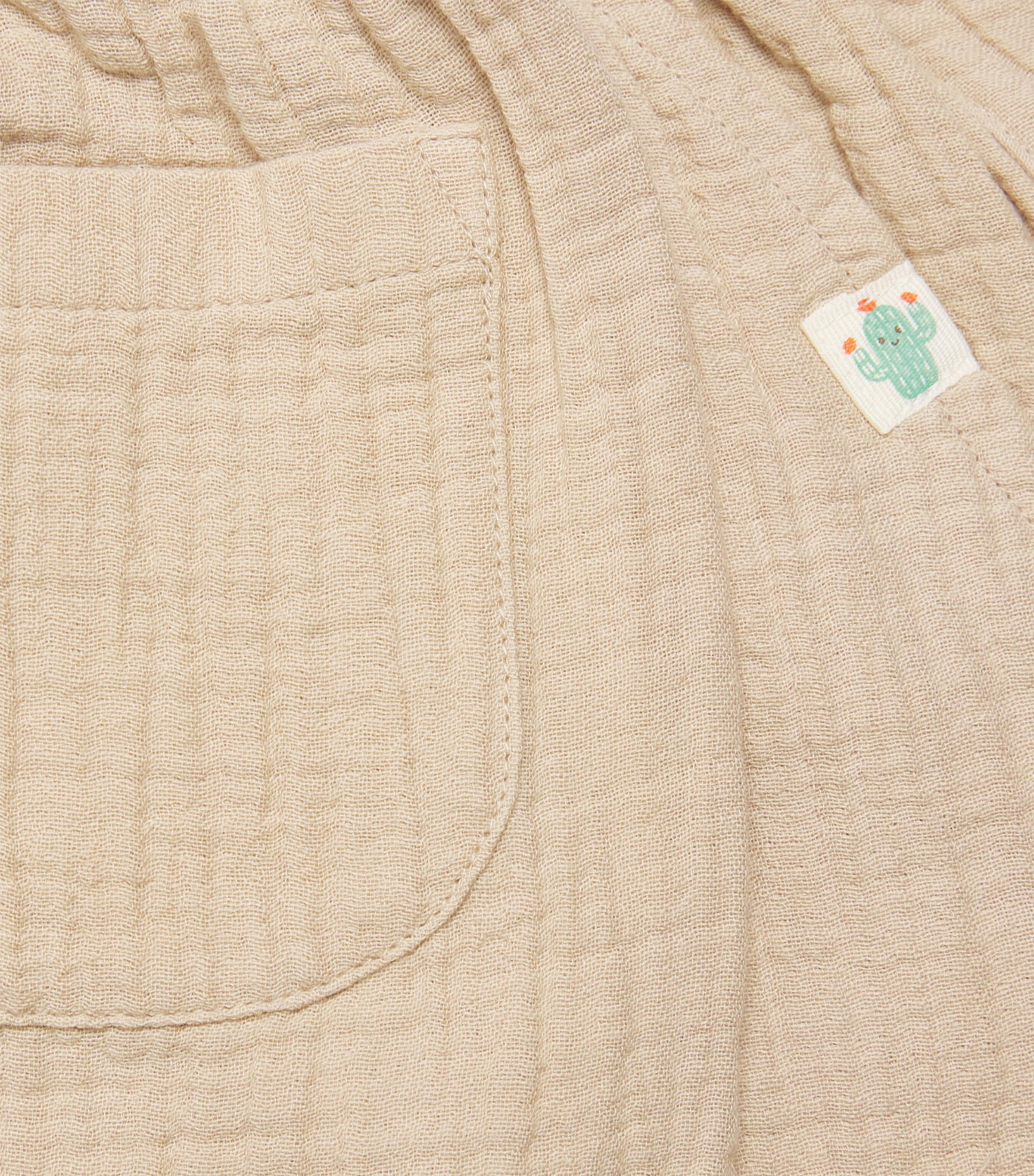 Purebaby Organic Cotton Crinkle-Effect Trousers (12-24 Months) Burto Image 3