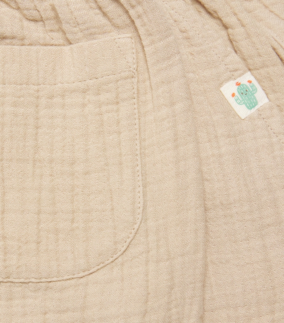 Purebaby Organic Cotton Crinkle-Effect Trousers (12-24 Months) Burto Image 3