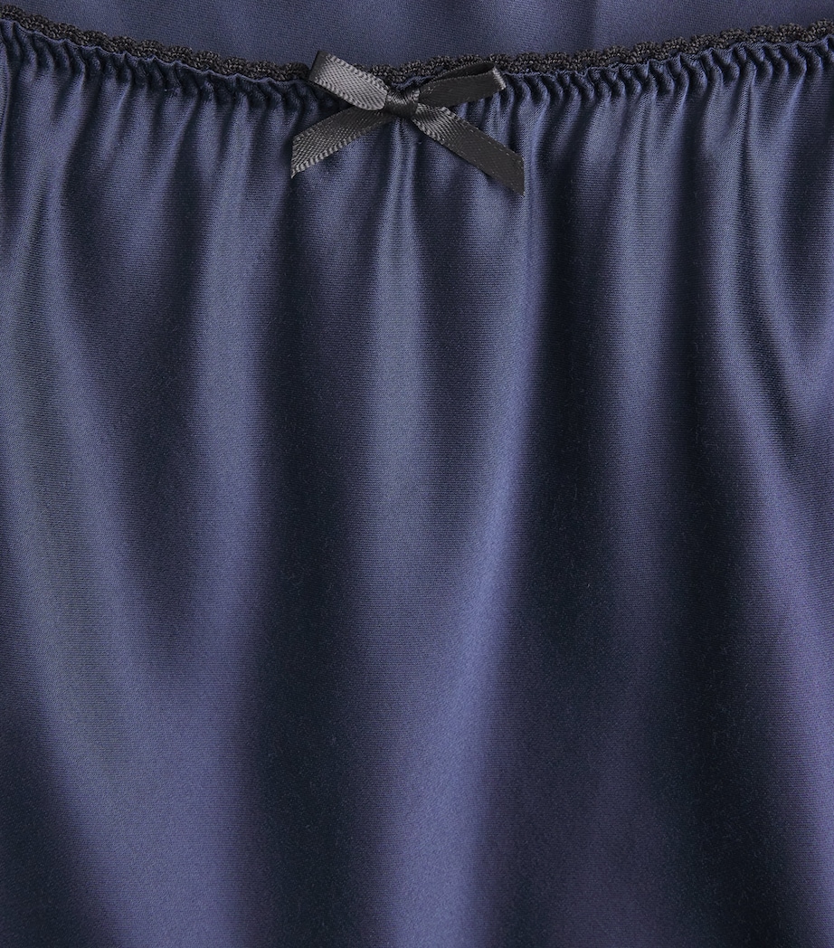 PAIGE Womens Satin Kelso Midi Skirt Navy Image 6
