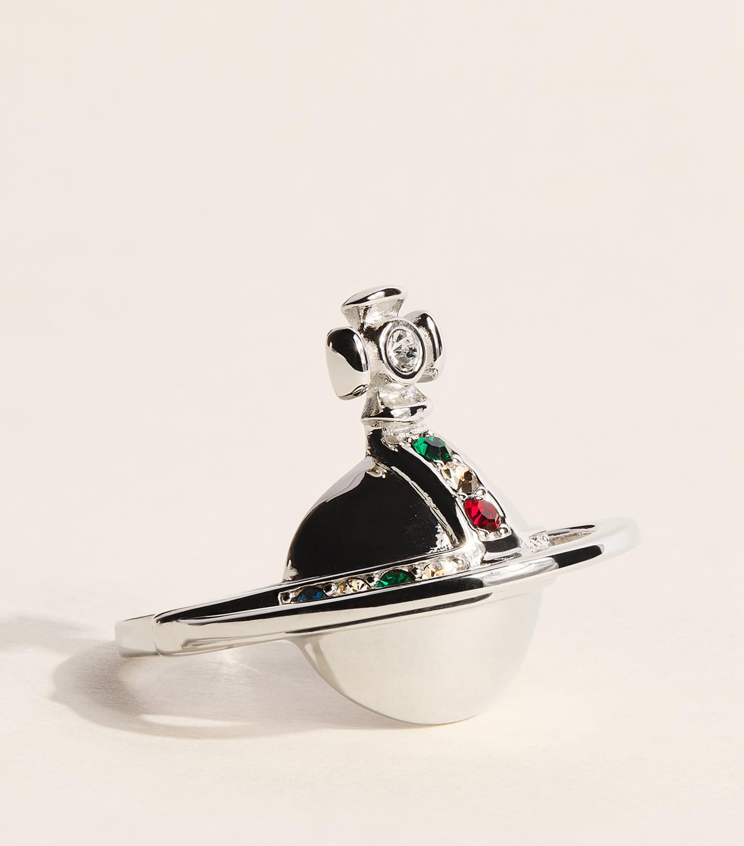 Vivienne Westwood Solid Orb Ring Platinum Image 3
