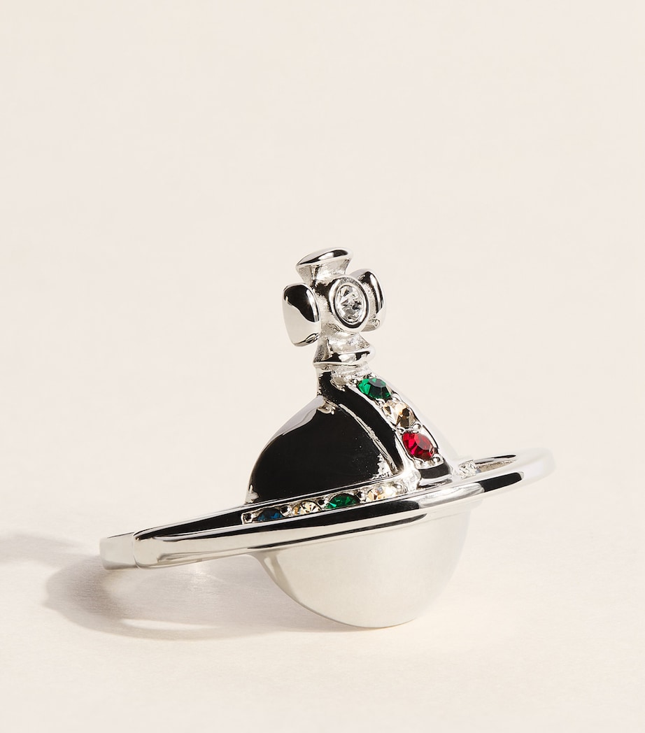 Vivienne Westwood Solid Orb Ring Platinum Image 3