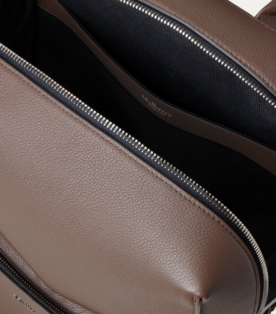 Leather Farringdon Backpack TAUPE BROWN Image 4