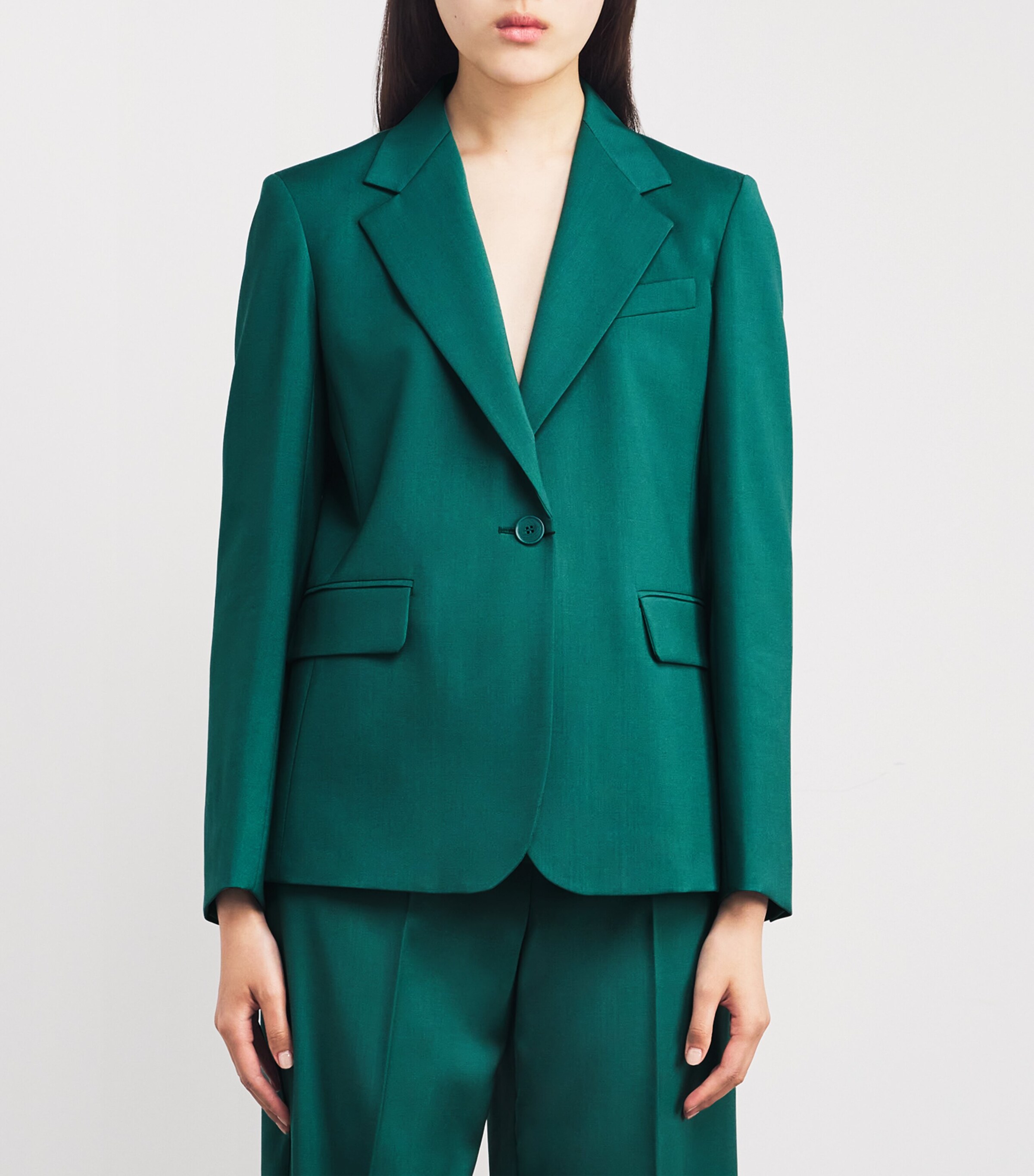 Virgin Wool Blazer GREEN Image 3