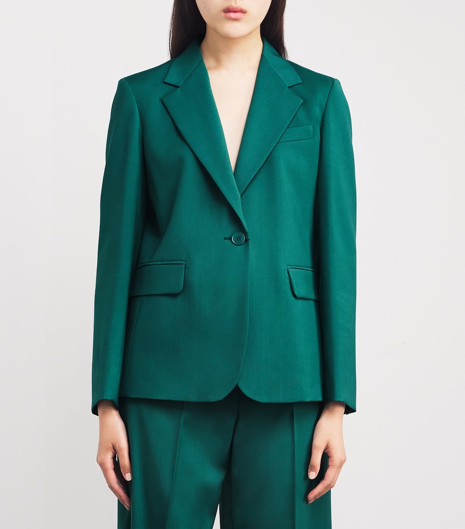 Virgin Wool Blazer GREEN Image 3