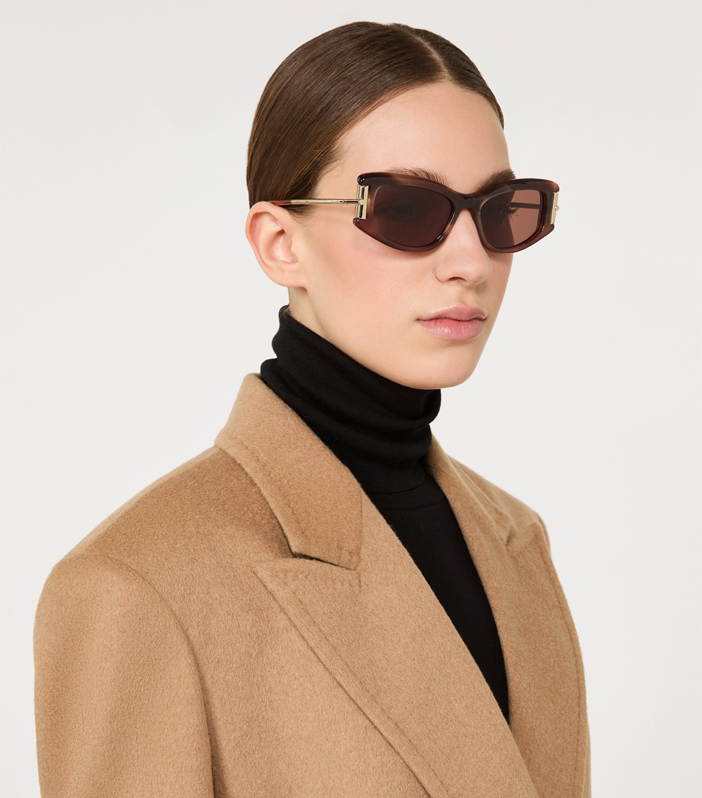 Max Mara Acetate Cat-Eye Sunglasses Rust Image 2