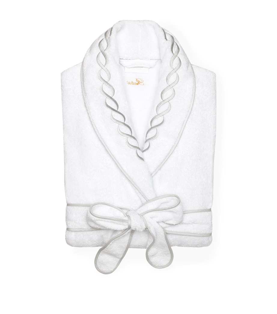 Cotton Treccia Bathrobe (Large) WHITE/STERLING Image 2