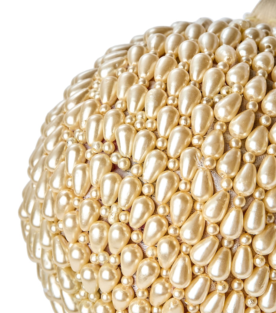 Golden Pearl-Embellished Bauble WHITE Image 2